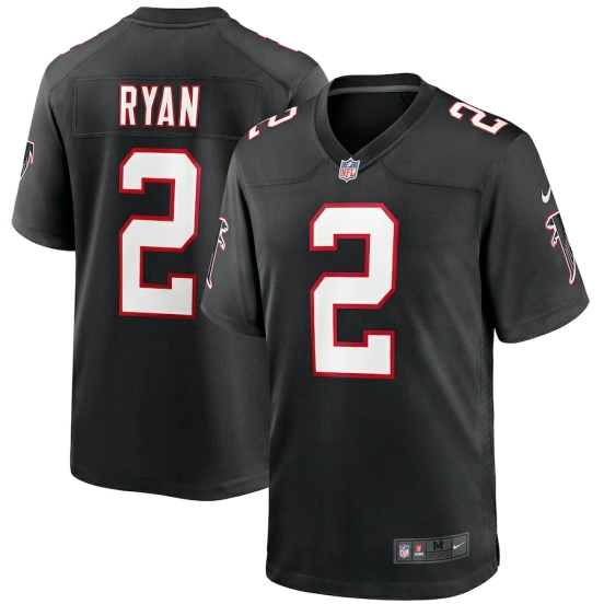Men's Matt Ryan Black Throwback Player Limited Team Jersey