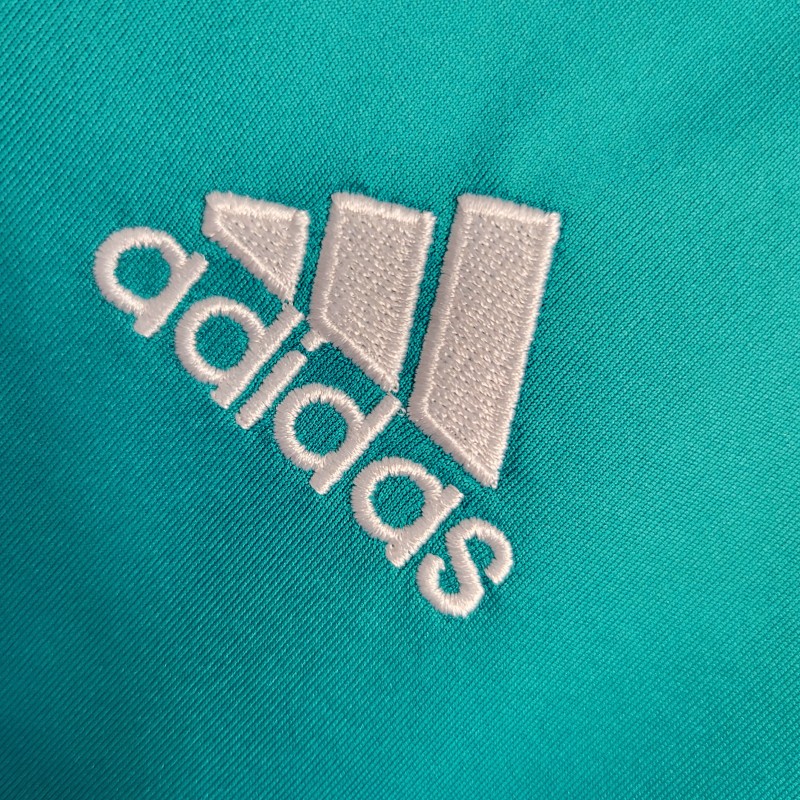 Retro Long Sleeve 17-18 Real Madrid Third Blue Jersey