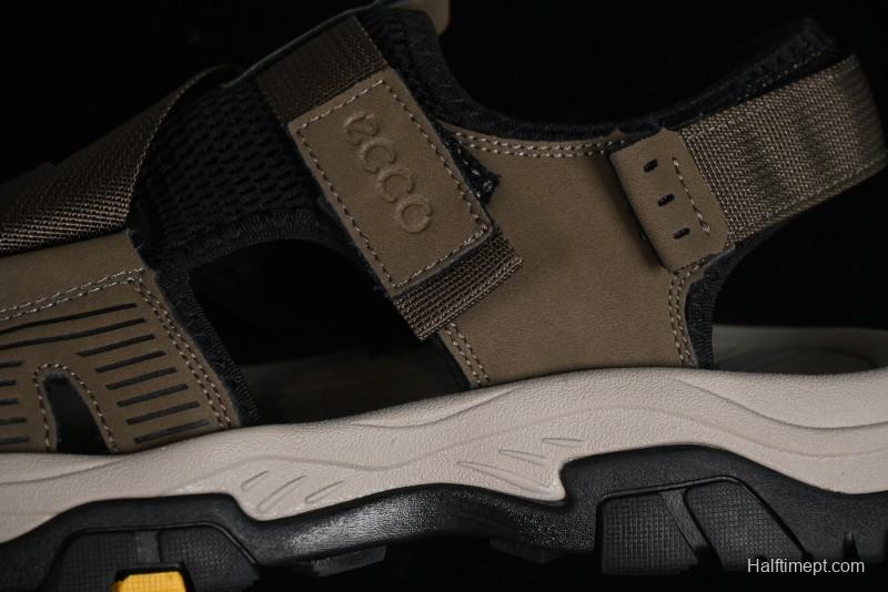 Ecco Offroad Series 2024 Summer New Casual Men's Sandals with Soft Leather Upper and Mesh - 63131501002