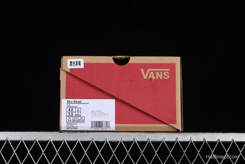 Vans Classics Knu Skool Retro Skate Shoes with Thickened Tongue and Oversized Toe - VN0009QCBLK