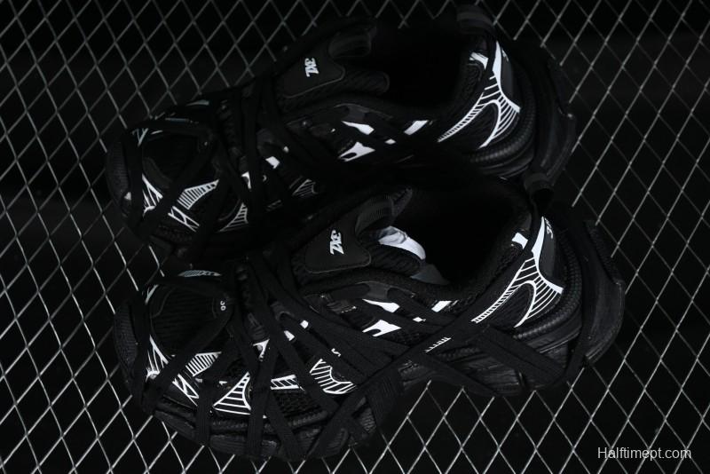 Balenciaga Phantom Sneaker 10th Generation Lace-Up Running Shoes with Transparent Heel Strap - W3XL11090