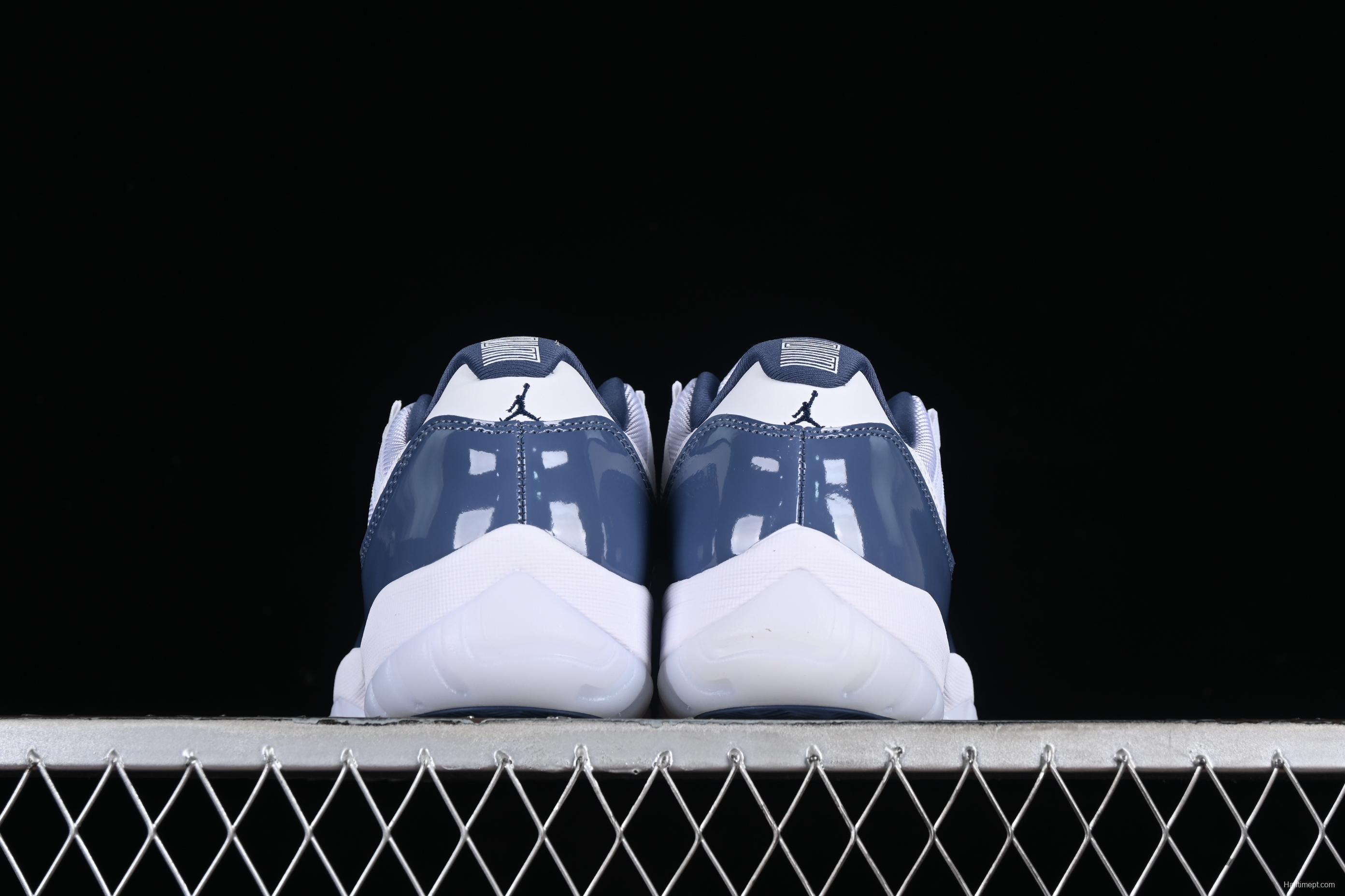 Nike Air Jordan 11 Low "Diffused Blue" Retro Basketball Shoes with Patent Leather Accents - FV5104-104
