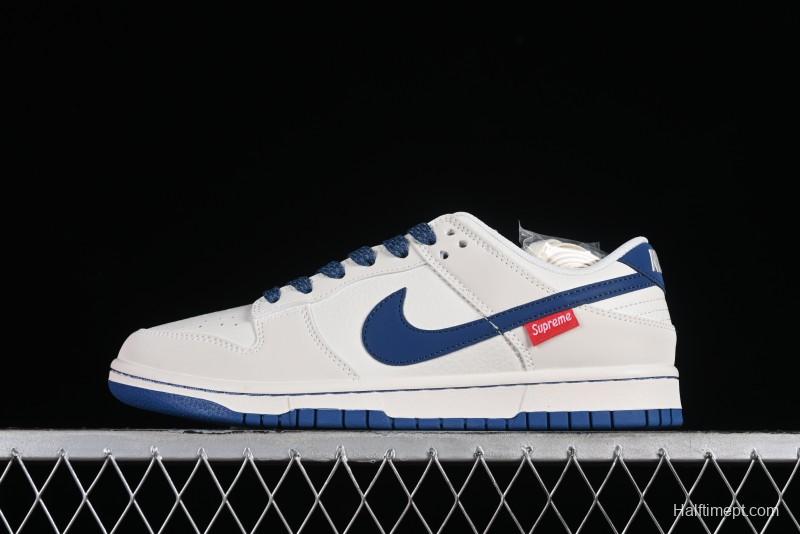 Supreme x Nike SB Dunk Low Casual Skate Shoes with Zoom Air Cushion - DQ1098-335