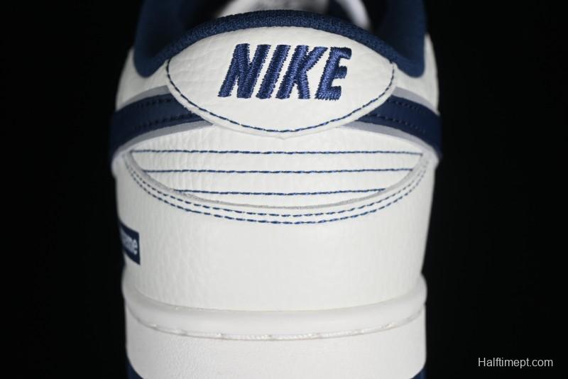 Supreme x Nike SB Dunk Low Deep Blue Colorway Low-Top Casual Skate Shoes - RM2308-238