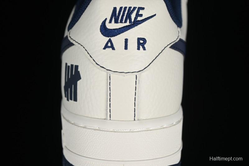 Nike Undefeated Air Force 1'07 Low Casual Sneakers in Deep Blue with Custom Leather and Reflective Details - UN2395-522