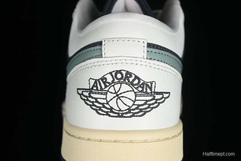 Nike Air Jordan 1 Low AJ1 Black Green Casual Sneakers - DC0774-001