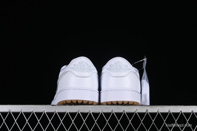 Nike Air Jordan 1 Low Golf Shoes White with Gum Sole - DD9315-111
