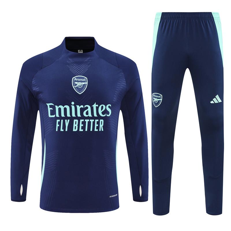 24/25 Arsenal Blue Half Zipper Jacket+Long Pants