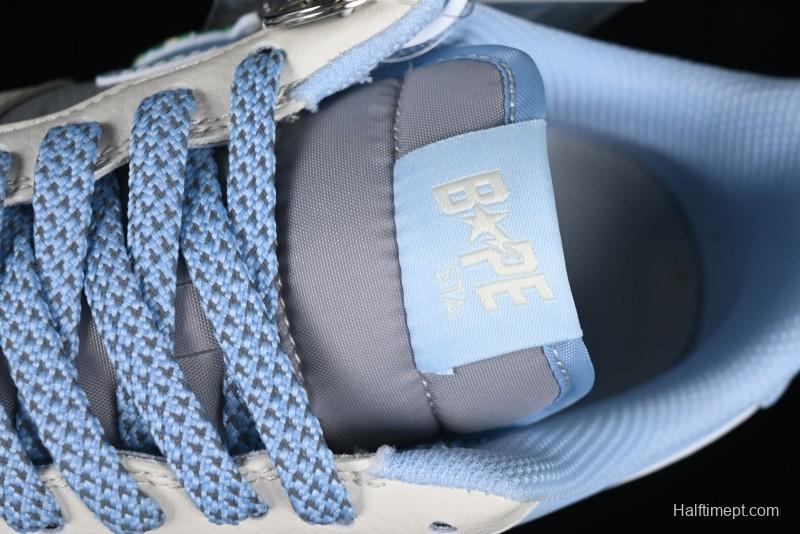 Nike Air Force 1 '07 Low Bape Collaboration - Light Grey Blue Casual Sneakers BB9599-204