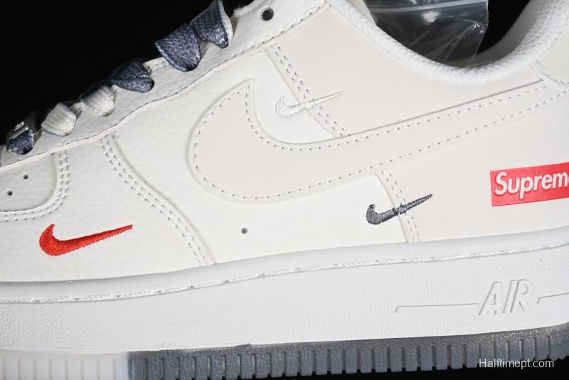 Nike Air Force 1 '07 Low LV Collaboration - White Grey Two-Tone Low-Top Casual Sneakers - XZ6188-005