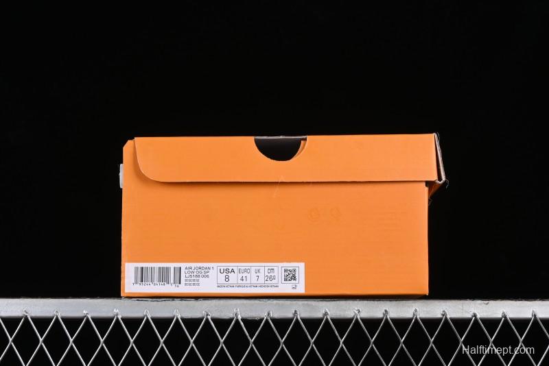 Nike Travis Scott x Fragment Design x Jordan Air Jordan 1 Low OG SP AJ1 LV Beige Brown Print Casual Sneakers - LJ5188-006