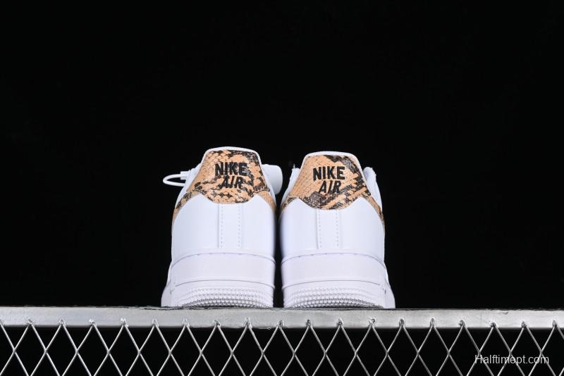 Nike Air Force 1 '07 Low Casual Sneakers with Full-Length Air Cushion - AO1635-100