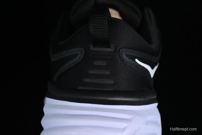 HOKA ONE ONE Bondi 8 Functional Cushioned Running Shoes with Engineered Mesh Upper - 1123202 BWHT