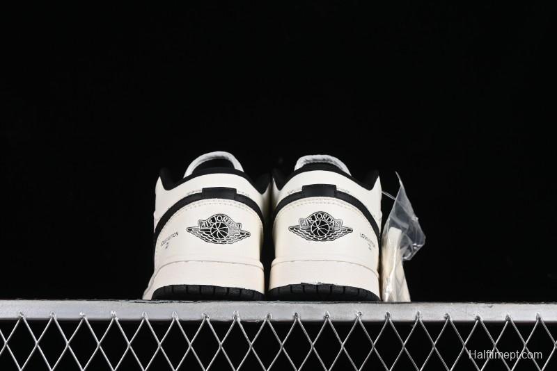Nike Air Jordan 1 Low LV Collaboration - Printed Knight High-End Custom Low-Top Culture Basketball Shoes SJ9950-005