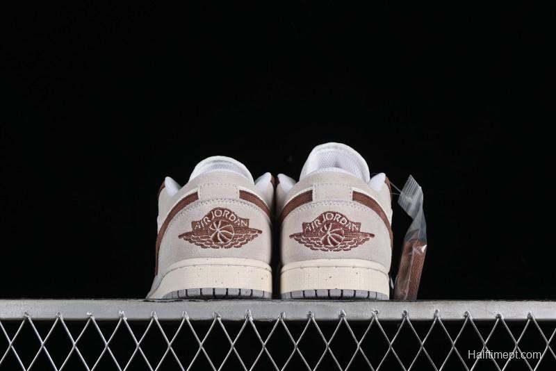 Nike Air Jordan 1 Low Retro Casual Sneakers in Grey Tan - HF1567-200