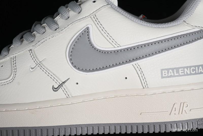 Balenciaga x Nike Air Force 1 '07 Low Triple Swoosh Beige Grey Casual Shoes - FR0538-091