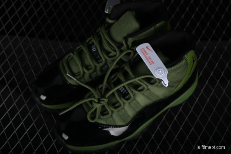 Nike Air Jordan 11 Retro High Top Basketball Shoes in Black Green - CT8012-300