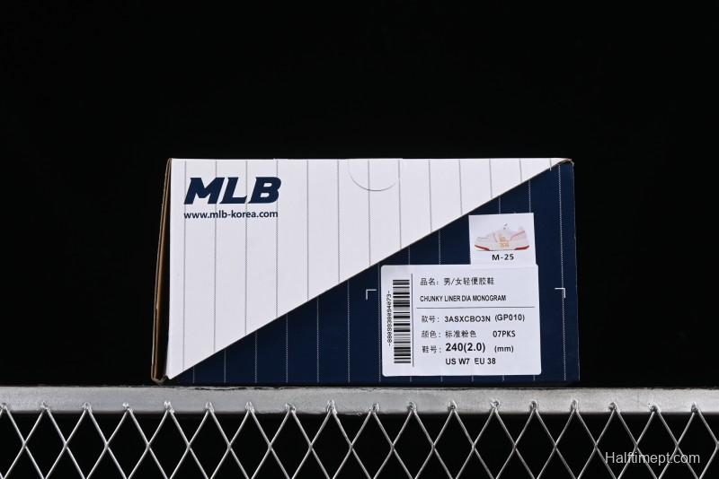 MLB Chunky Liner Basic New York Yankees Thick Sole Casual Sneakers with 6cm Height Increase - 3ASXCBO3N07PKS