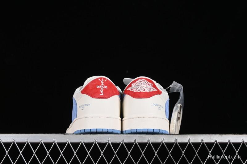 Nike Travis Scott x Fragment Design x Air Jordan 1 Low OG SP AJ1 LV Collaboration Casual Sneakers - XY2688-101