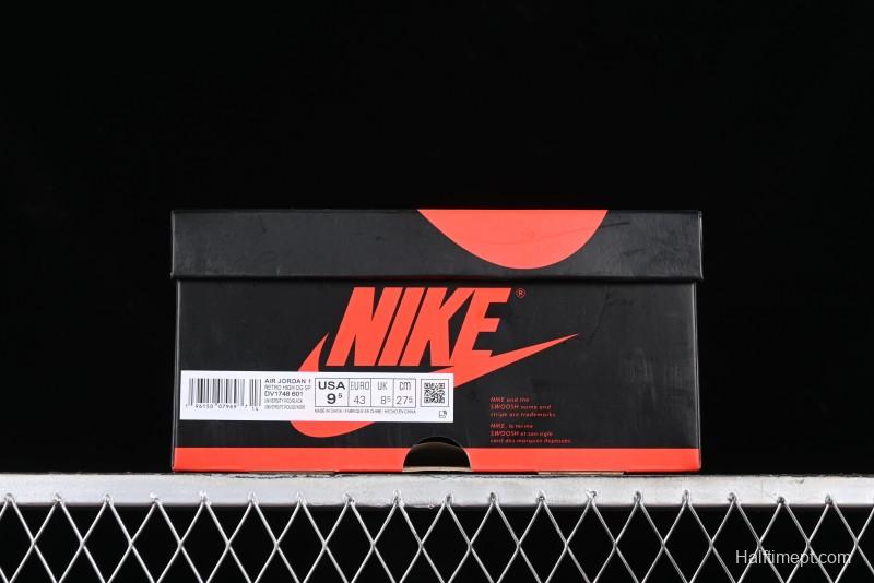 Nike Air Jordan 1 High OG "Next Chapter" Basketball Shoes with Original Leather and 3D Wings Logo - DV1748-601