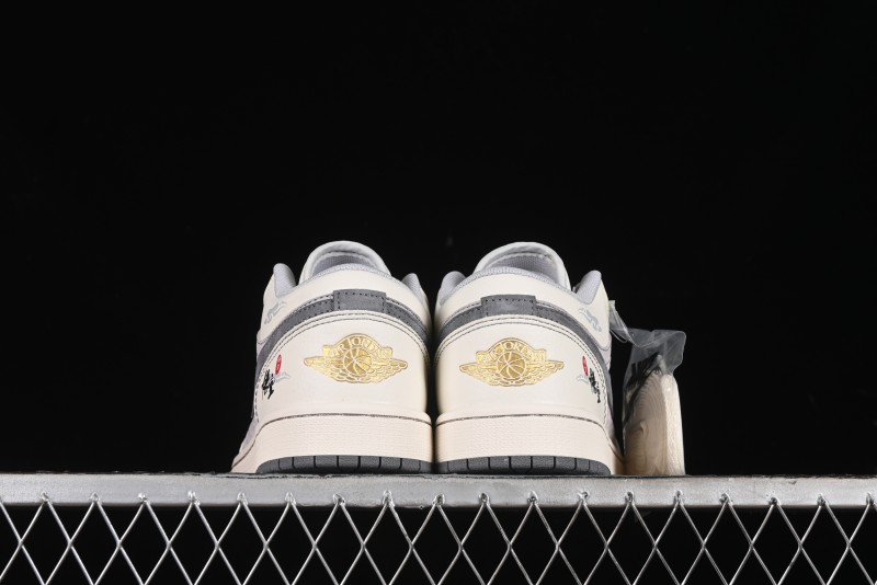 Nike Air Jordan 1 Low Retro Basketball Shoes Custom Black Myth Wukong Design - SJ9950-041