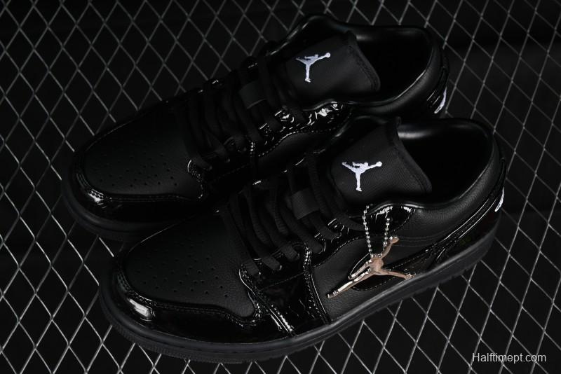 Nike Air Jordan 1 Low "Black Croc" Casual Sneakers - HJ7743-010
