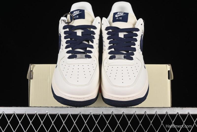 Nike Air Force 1 '07 Low Stussy Collaboration - Blue Red Print Low-Top Casual Sneakers - XZ3318-566