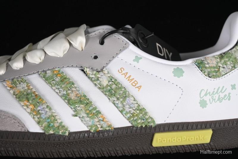 Adidas Originals Samba OG Low-Top Casual Sneakers with Panda Mischief Design - B75806