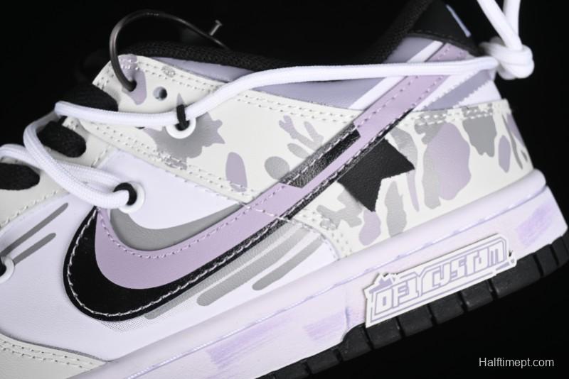 Nike Dunk Low SB Special Mission Camo Navy Black White Purple Grey Skateboarding Shoes - DD1391-100