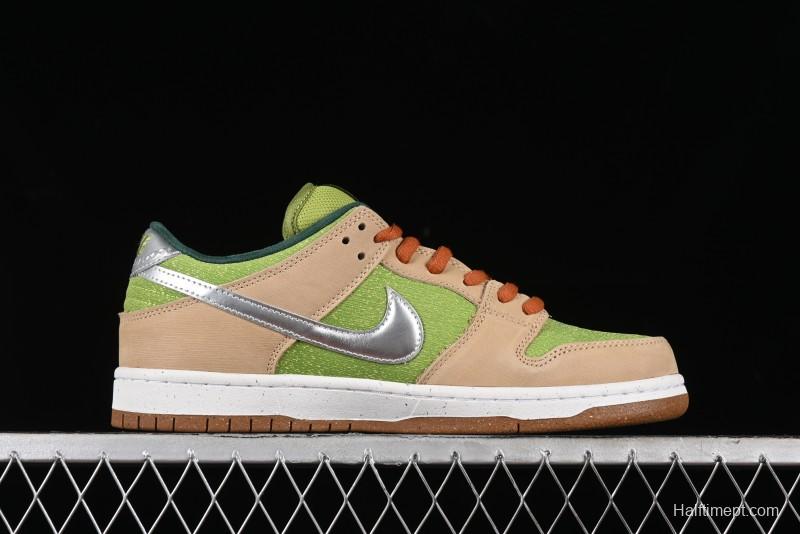 Nike SB Dunk Low Casual Skate Shoes with Escargot-Inspired Vanilla Garlic Butter Colorway - FQ7585-200