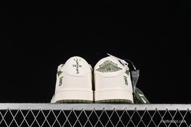 Nike Travis Scott x Fragment Design x Air Jordan 1 Low OG SP AJ1 Cultural Casual Sneakers - BB6588-311