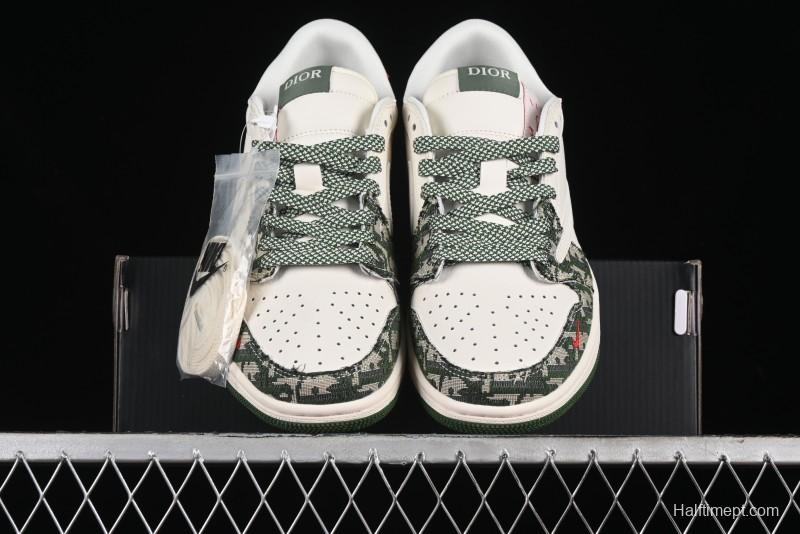 Nike Travis Scott x Fragment Design x Air Jordan 1 Low OG SP AJ1 Low-top Casual Sneakers - XY2688-114