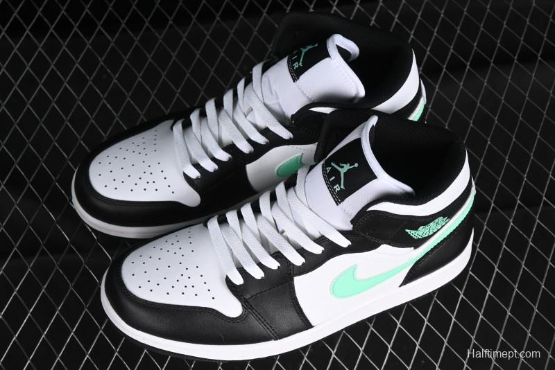Nike Air Jordan 1 Mid AJ1 White Black Green Culture Casual Sneakers - DQ8426-103
