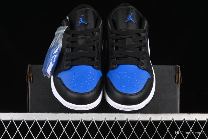 Nike Air Jordan 1 Low Retro Basketball Shoes in Black/Blue - 553558-042
