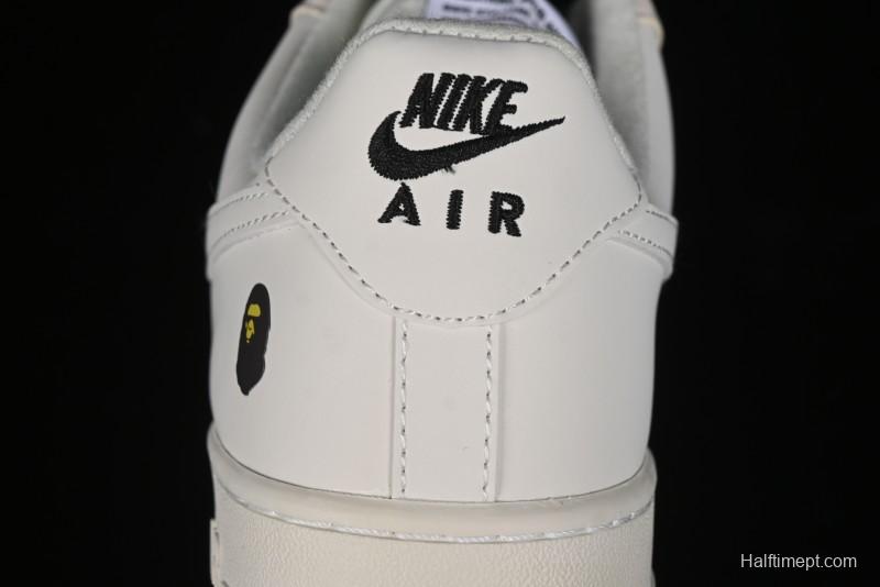 Nike Air Force 1 '07 Low Bape Collaboration - Black Beige Starry Sky Low Top Casual Sneakers - FG6688-103