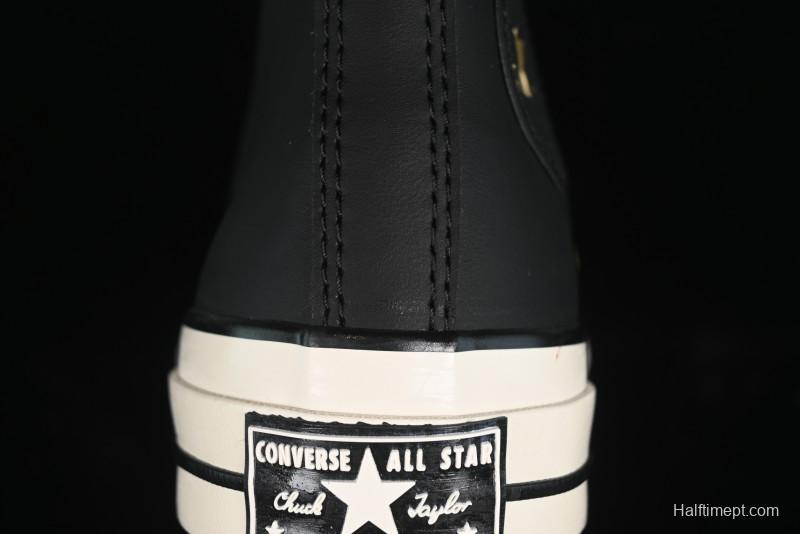 Converse Chuck 1970s Winter Waterproof Leather High-Top Sneakers with Gold Eyelets and Fleece Lining - A12444C