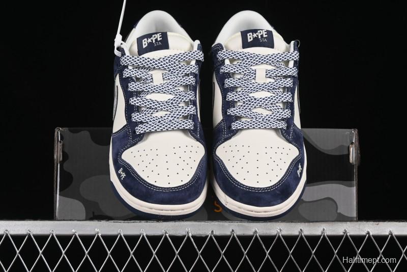 Nike SB Dunk Low Bape Collaboration Anniversary Edition Customized Low-Top Casual Sneakers - XY1688-008