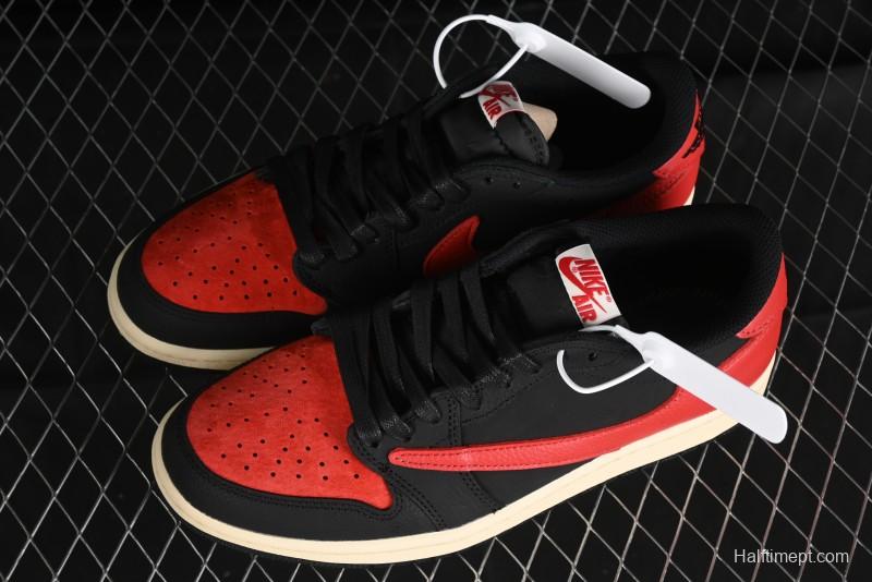 Nike Travis Scott x Air Jordan 1 Low OG AJ1 Reverse Swoosh Sneakers - DM7866-061