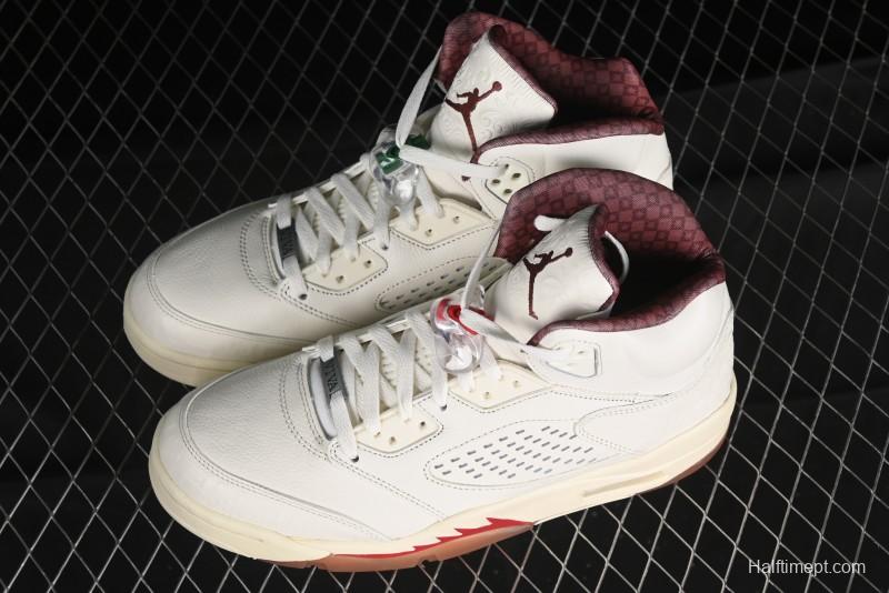 Nike Air Jordan 5 Retro "El Grito" Basketball Shoes with Mexican Flag Color Scheme - HF8833-100