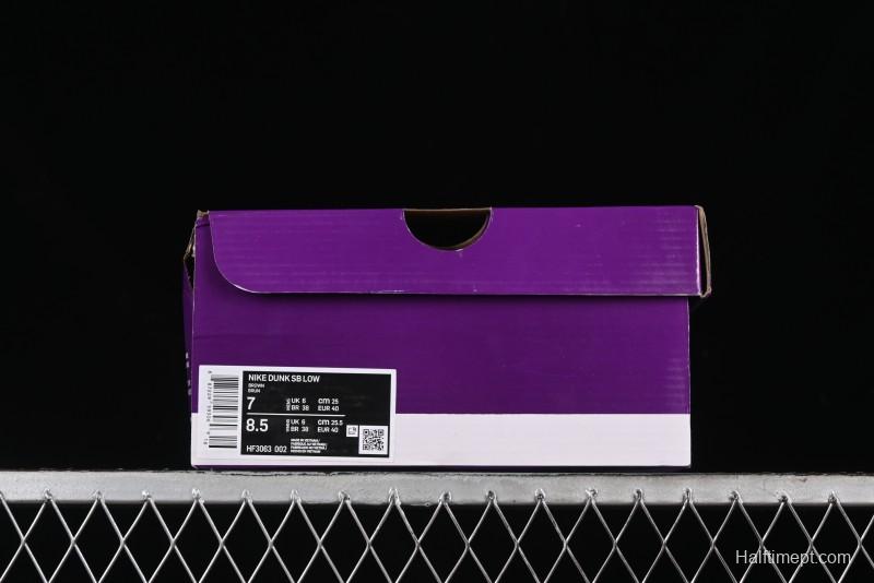 Nike SB Dunk Low Light Carbon/Monarch Maillard Style Low-Top Casual Skate Shoes - HF3063-002