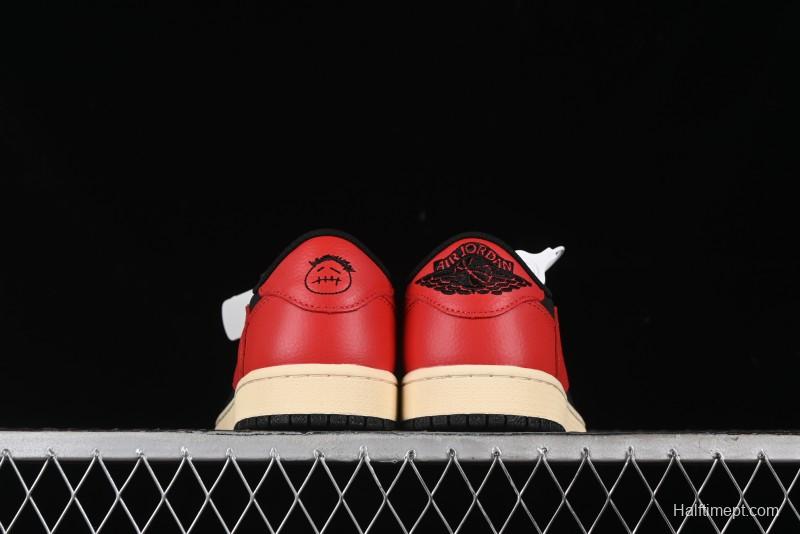 Nike Travis Scott x Air Jordan 1 Low OG AJ1 Reverse Swoosh Sneakers - DM7866-061