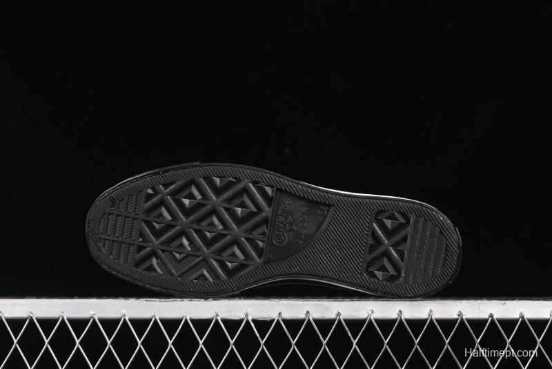 Converse Chuck 1970s High Top Canvas Shoes in Black Lace Punk Style - A10026C