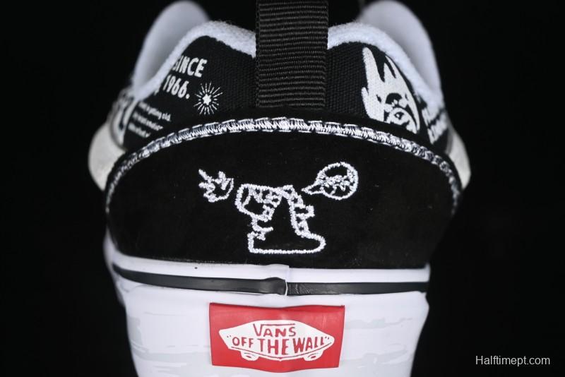 Vans HIRONO x Vans Knu Skool Bubble Mart Xiao Ye Graffiti Low-Top Casual Skate Shoes - VN0009QWFGI