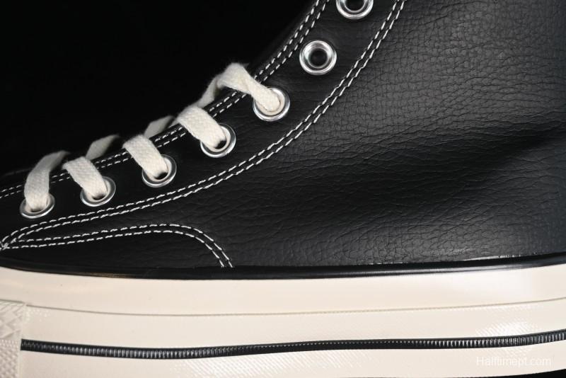 Converse Chuck 70s High Top Canvas Sneakers with Fur Lining in Black & White - A13863C