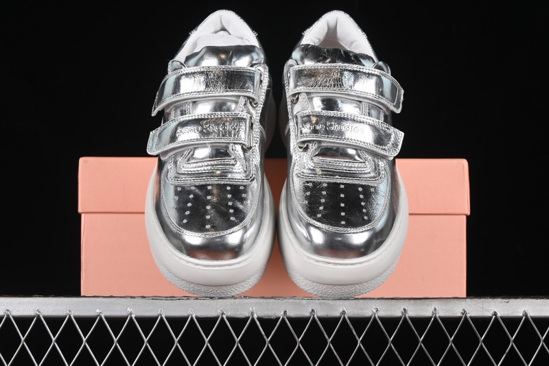 Acne Studios Retro Velcro Women's Casual Shoes Silver - G.E5