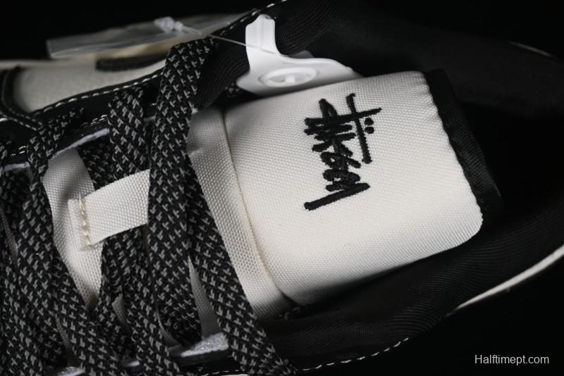 Nike Air Jordan 1 Low Stussy Collaboration - Black Sail Stitched Retro Basketball Shoes - CF3688-023