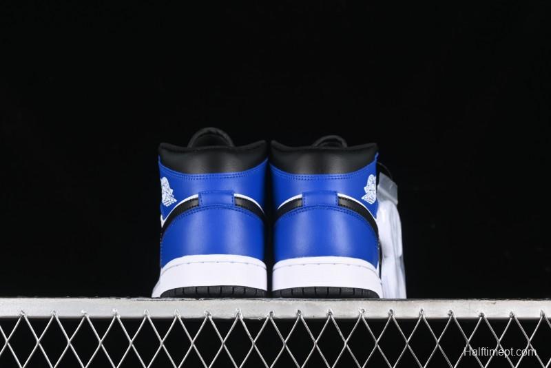 Nike Air Jordan 1 Mid AJ1 Basketball Shoes White Blue - DQ8423-402