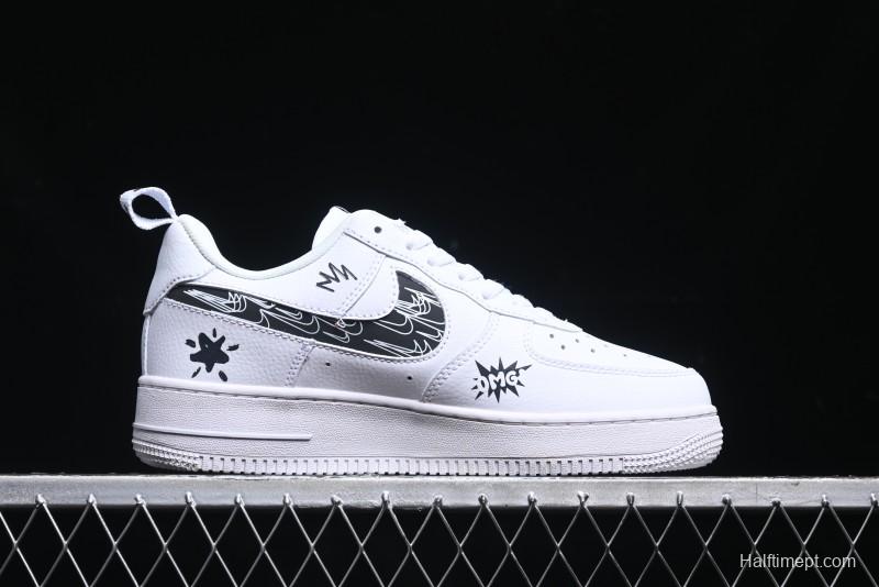 Nike Air Force 1 '07 Low "Smiley Face" Casual Sneakers - FB8971-020