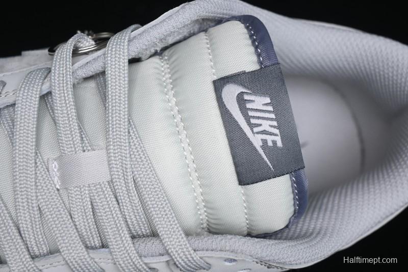 Nike SB Dunk Low Stussy Collaboration - Patchwork Grey Swoosh Anniversary Custom Low-Top Casual Skate Shoes - SF1029-403