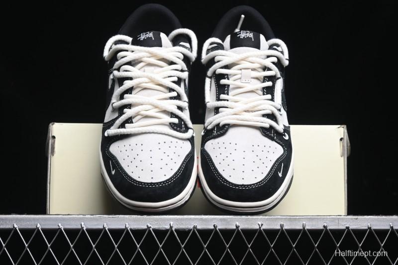 Nike SB Dunk Low Stussy Collaboration - Anniversary High-End Customized Low-Top Casual Skate Shoes - YX5066-209